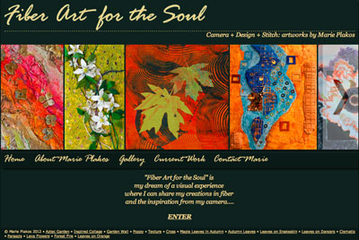 FiberArtForTheSoul.com main page